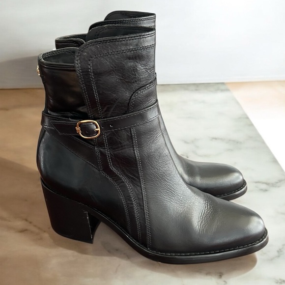Sam Edelman Simona Block Heel Bootie Black Size 8 - Picture 1 of 9